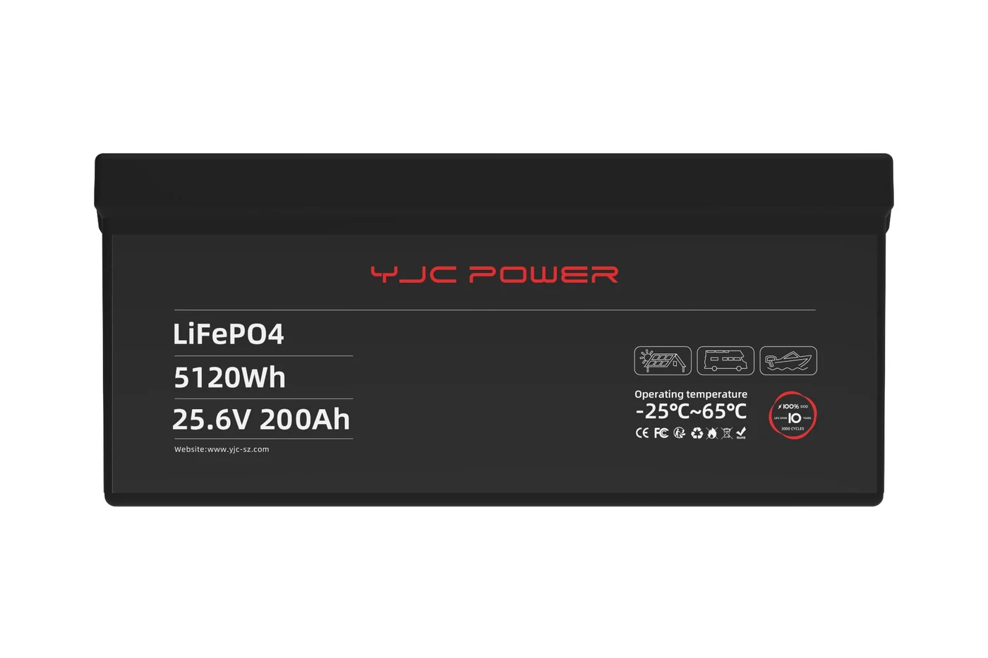 YJC-LB25200 25.6 V 200 Ah LiFePO4 IPS battery