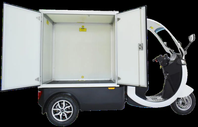 Cargo box interior with shelving configuration