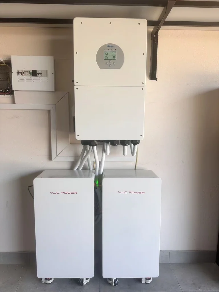 Two 16 kWh cabinets with a Deye inverter