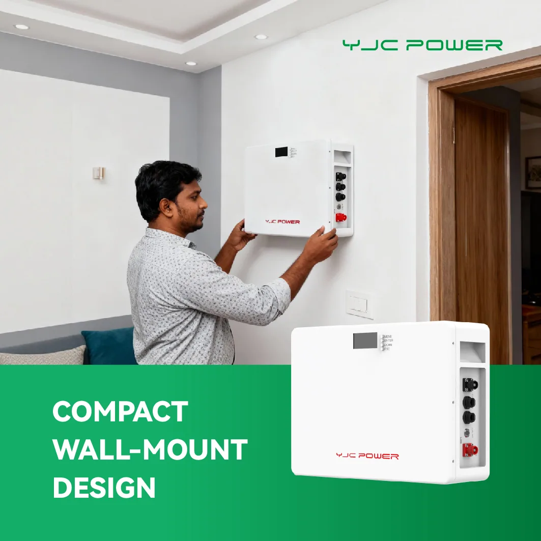 YJC-LV3 2.56 kWh wall-mounted solar battery