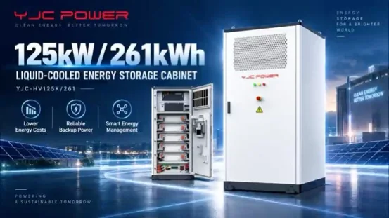 YJC-HV125K/261 125 kW 261 kWh লিকুইড-কুলড এনার্জি স্টোরেজ ক্যাবিনেটের ভিডিও কভার